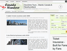 Tablet Screenshot of canadawanderer.com